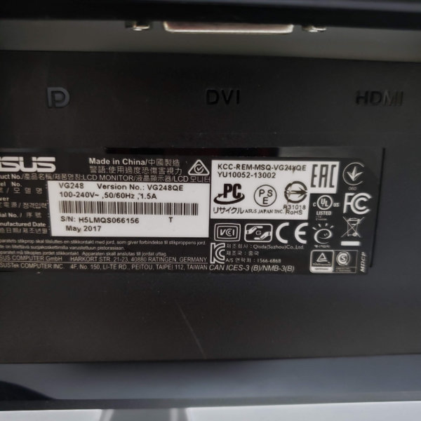 ASUS VG248QE 24" Gaming Mon DP/HDMI/DVI
