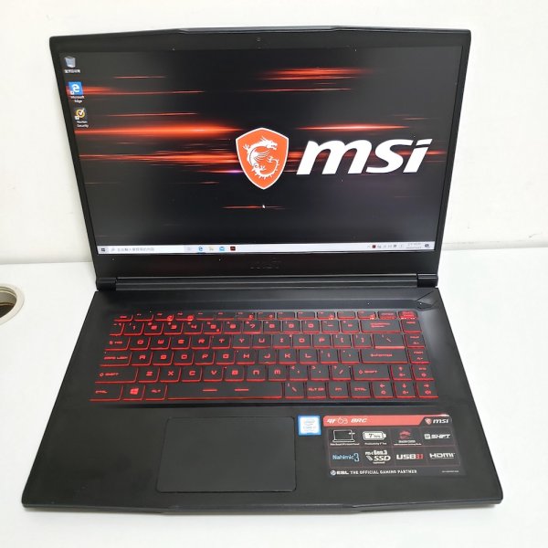 MSI GF63-8RC Gaming Ultrabook i7-8750H 16G 120G SSD + 1TB HDD GTX 1050-4G 新靜