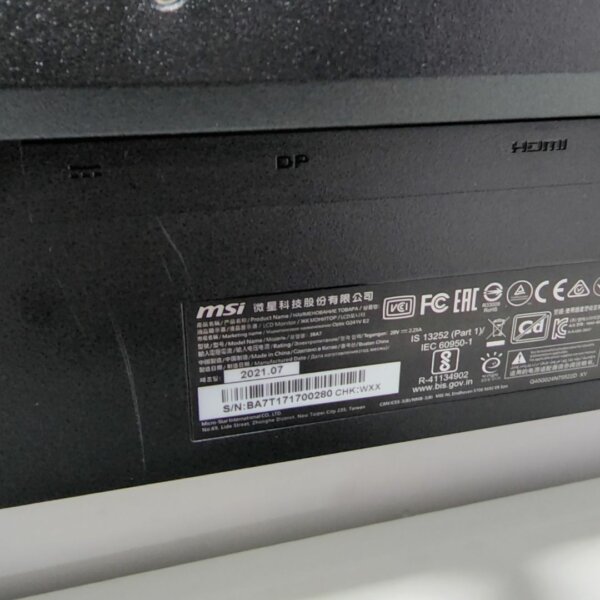 極新淨 MSI G241V E2 75hz 電競螢幕 介面:DP, HDMI